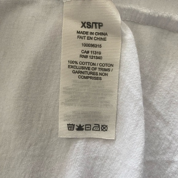 Garage White Cropped Graphic Tee “Don’t Sweat It” Size XS - Picture 5 of 9